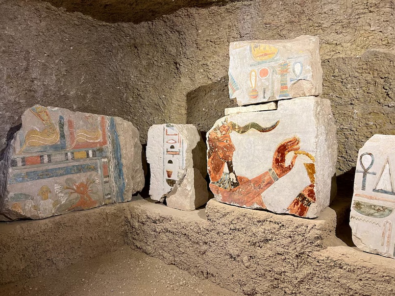 L'Égypte découvre des blocs du temple de la reine Hatchepsut de la XVIIIe dynastie