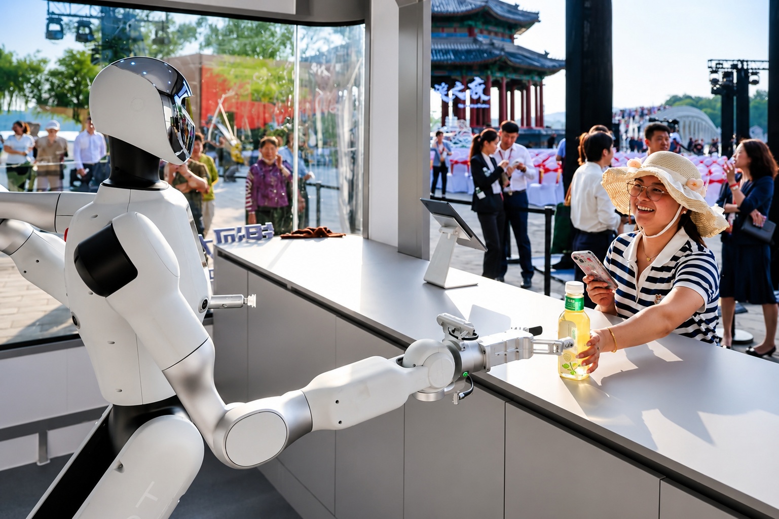 L’intelligence artificielle au service du commerce : un magasin capsule à Hong Kong géré par un robot humanoïde