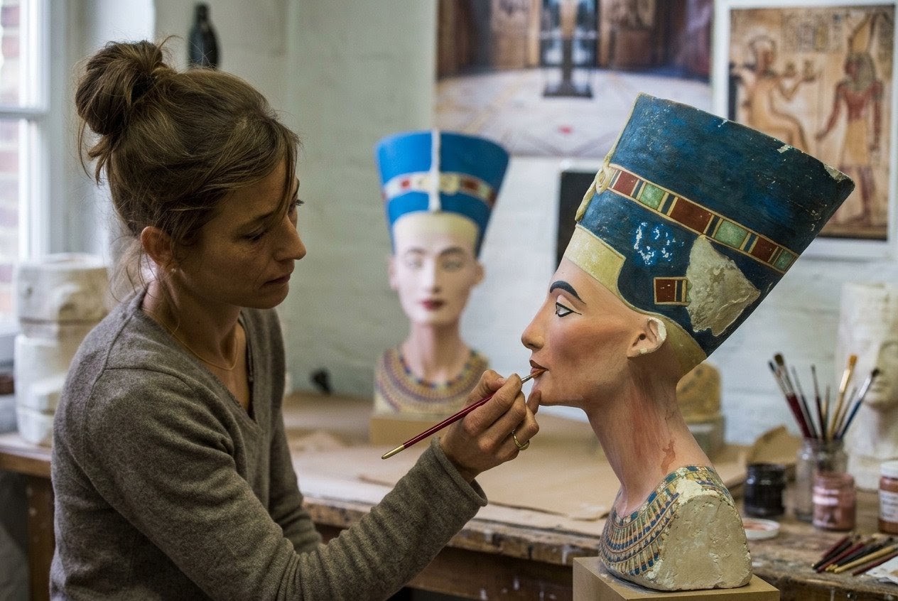 8 900 euros l'exemplaire : un atelier allemand redonne vie au buste de Néfertiti